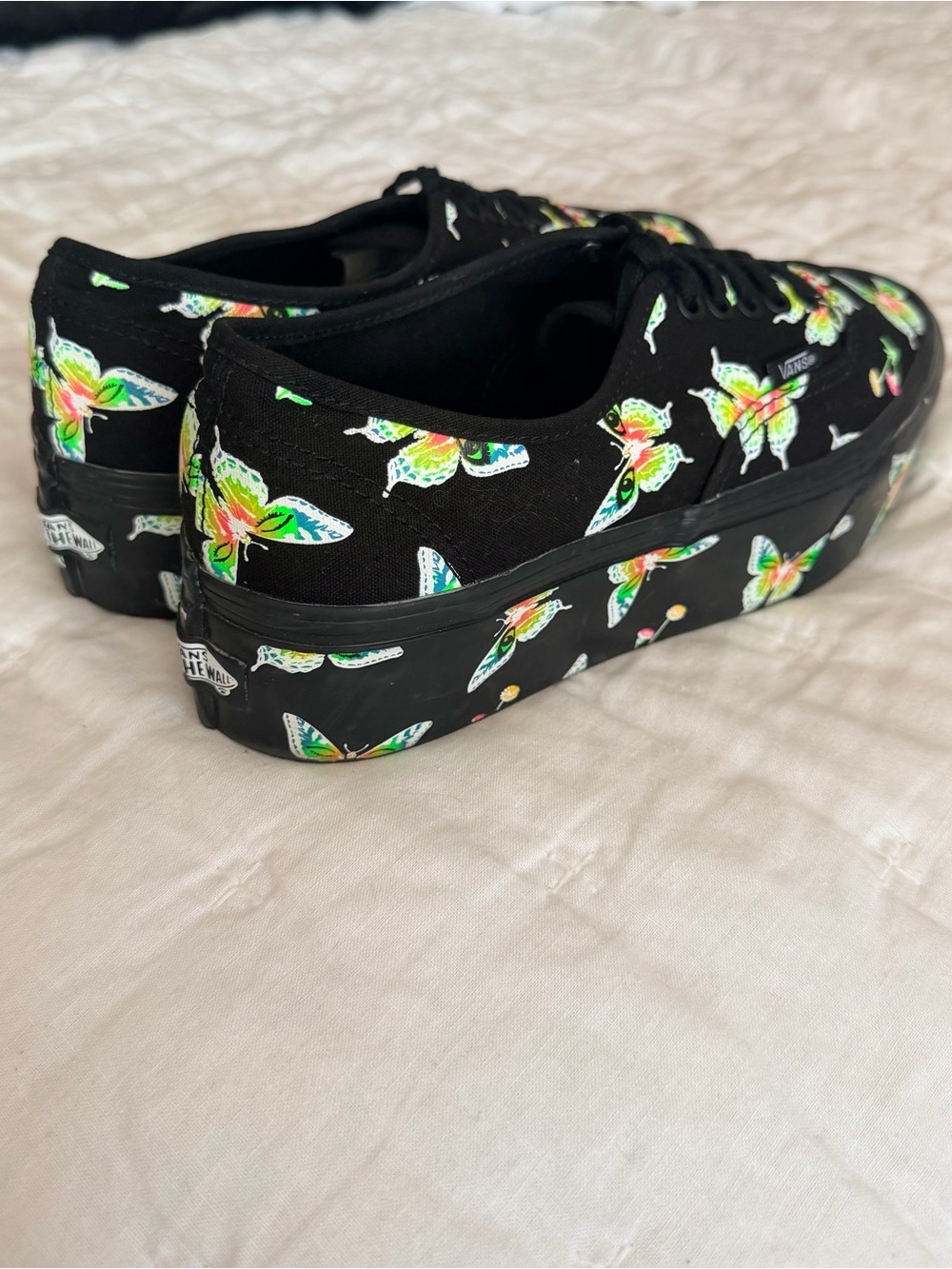 VANS Morph Blackout GLOW IN DARK Stacked Butterfly Sneakers Womens 10 Mens 8.5 - Picture 7 of 11